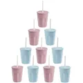 Produktbild: ENGELLAND 10 x Kunststoffbecher Trinkbecher Plastikbecher 250 ml Rosa+Blau