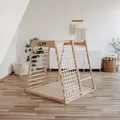 Produktbild: Premium Indoor Klettergerüst mit Matte Beige Edition