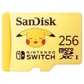 Produktbild: SanDisk MicroSDXC Pokemon 256GB (UHS-I/ V30/ U3/ 4K/ R100/ W90) für Nintendo Switch