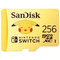Produktbild: SanDisk SDSQXAO-256G-GN6ZK microSDXC-Karte, lizenziert für Nintendo Switch, Pokémon-Edition, Pikachu, 256 GB