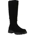 Produktbild: VAN HILL Damen Gefütterte Klassische Stiefel Profil-Sohle Plateau-Schuhe 841350, Farbe: Schwarz, Größe: 37 - Schwarz - 37