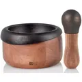 Produktbild: Crush Mörser mit Stößel – Gusseisen Gewürzmörser mit Akazienholzgriff