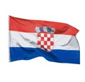 Produktbild: PHENO FLAGS Flagge Kroatien Flagge 90 x 150 cm Kroatische Fahne Nationalflagge (Hissflagge für Fahnenmast), Inkl. 2 Messing Ösen
