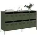 Produktbild: vidaXL Sideboard Olivgrün 135x39x73,5 cm Kaltgewalzter Stahl