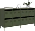 Produktbild: vidaXL Sideboard Olivgrün 135x39x73,5 cm Kaltgewalzter Stahl