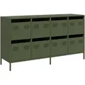 Produktbild: vidaXL Sideboard Olivgrün 135x39x73,5 cm Kaltgewalzter Stahl