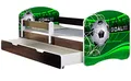 Produktbild: ACMA Kinderbett Jugendbett mit Einer Schublade und Matratze Wenge mit Rausfallschutz Lattenrost II 140x70 160x80 180x80 (14 Goal !!!, 140x70 + Bettkasten)