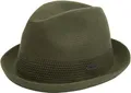 Produktbild: CHILLOUTS Yala Hat, grün S-M - Pork Pie Trilby Mix Hut Herren, Unisex Sommerhut, Hochwertiger Trilby Leicht, Stilvoller Pork Pie Herren Verstellbar, Hut Männer Elegant