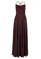 Produktbild: Vera Mont Damen Abendkleid mit Wasserfallausschnitt 32, Dark Red/Grey