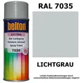Produktbild: Lackspray RAL 7035 LICHTGRAU Sprühlack Glänzend Belton Farbspray Grau 400ml