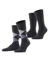 Produktbild: Burlington Herren Socken Everyday Mix Multipack M So Baumwolle gemustert 2 Paar, Grau Anthracite Melange 3081, 40-46
