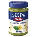 Produktbild: Barilla Pesto Basilico e Limone 12x190g | Glutenfreie Italienische Pasta-Sauce mit einer Note von Limone / Zitrone und Basilikum, Nudel-Soße, grünes Pesto