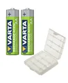 Produktbild: 2x Varta Power Akkus Accu AA Mignon 2600 mAh 5716 2 Stück + Akkubox --> NEU <--