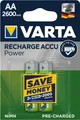 Produktbild: VARTA Ready 2Use AA Mignon Akku 2600mAh 2er Blister HR6 wiederaufladbar