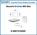 Produktbild: Duravit D-Code WC-Sitz Toilettensitz Deckel weiß Edelstahlscharniere 0067310000
