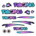 Produktbild: BIKE-label Fahrrad Aufkleber 14-teiliges Sticker Set E-Bike Roller Racing Urban Schriftzug X400064