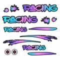 Produktbild: Fahrrad Aufkleber 14-teiliges Sticker Set E-Bike Roller Racing Urban Schriftzug