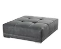 Produktbild: Polsterhocker XXL B120/T120/H39 cm mit Federkernpolsterung und markanten Steppungen in der Sitzfläche, passende Ergänzung zum Big Sofa 15114, angenehmer Mikrofaserstoff-Bezug in Grau / 15139