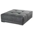 Produktbild: luma-home Polsterhocker 15139 (XXL-Hocker B120/H120/T39 cm mit Federkernpolsterung, passend zum Big-Sofa), Mikrofaserstoff Grau