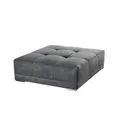 Produktbild: XXL-Hocker 120x120 cm für Big-Sofa Federkern Polstersitz in Mikrofaserstoff Grau