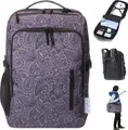Produktbild: Rucksack Handgepäck Reise Elephant FLY Legends² Laptopfach 2 Hauptfächer Anti-Theft Schultergurt 45 Liter IATA Damen Reisetasche 12900 Paisley Grau