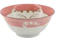Produktbild: WestCraft Snackschale Tokio Japan Design Katzen Schalen Kawaii Cat Tayo Schüssel Blue & Pink, Porzellan, (1-tlg), Rot Ramen Reis Nudel Suppen Dessert Bowl, Red Kawaii Cat 15x7cm