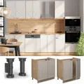 Produktbild: Spülenunterschrank Fame-Line Eiche Grau-Beige gerahmt 80 cm Vicco