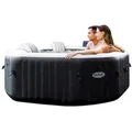 Produktbild: INTEX 28458 Whirlpool PureSPA Jet + Bubble Deluxe (octagon,onyx black, Ø201 außen/Ø150cm innen) App Steuerung