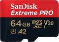 Produktbild: SanDisk Extreme PRO R200/W90 microSDXC 64GB Kit - SDSQXCU-064G-GN6MA