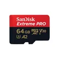 Produktbild: SanDisk Extreme PRO R200/W90 microSDXC 64GB Kit, UHS-I U3, A2, Class 10