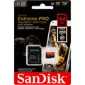 Produktbild: SanDisk microSDXC 64GB Extreme Pro A2 C10 V30 UHS-I U3 MicroSD Karte
