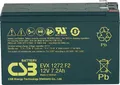 Produktbild: CSB Battery EVX 1272 EVX1272F2 Bleiakku 12V 7.2Ah Blei-Vlies (AGM) (B x H x T) 151 x 99 x 65mm Flachstecker 6.35mm Zyklenfest