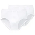 Produktbild: SCHIESSER Herren Slip mit Eingriff, 2er Pack - Original Classics, Doppelripp, Baumwolle Weiß M
