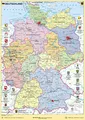 Produktbild: Deutschland politisch mit Bundesländerwappen umweltfreundliches Lernposter NEUE AUFLAGE