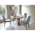 Produktbild: Design Esstisch WM-100 Sonoma Eiche rund ausziehbar 100 - 140 cm - Naturbelassen