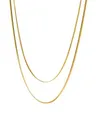 Produktbild: Purelei Two Layers Kette Damen (Gold) – Halskette Damen aus langlebigem Edelstahl – Wasserfeste Kette mit Anhänger – 40-45 cm Länge verstellbar – Halskette für deinen individuellen Look