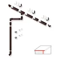 Produktbild: SMART Dachrinnen-Set PVC, 38-teilig, 75/63 mm für 8 m Dachlänge (Braun)