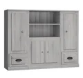 Produktbild: vidaXL Highboard, Hochkommode 3 Stk. Grau Sonoma Holzwerkstoff