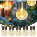 Produktbild: 5x Led Solar Hängeleuchte - Garten Deko Solarleuchte Gartenleuchte Hängelampe Warm Weiß