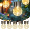 Produktbild: Spetebo 5x LED Solar Hängeleuchte - Garten Deko Solarleuchte Gartenleuchte Hängelampe