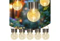Produktbild: Spetebo LED Solarleuchte Solarleuchten in Bruchglas Optik, Ein-/Ausschalter, LED, warm weiß, Gartenbeleutung Hängekugeln Gartendeko