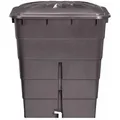 Produktbild: Regentonne Eckig 300 L Graphitegrey, Deckel/hahn