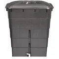 Produktbild: GARANTIA Regentonne Wassertonne Regensammler eckig 300 l graphitegrey mit Hahn