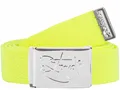 Produktbild: 2Stoned Stoffgürtel Neon-Gelb 3,2 cm breit mit Chromschnalle 120 cm lang
