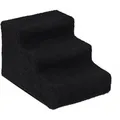 Produktbild: Relaxdays Hundetreppe Kunststoff Schwarz 3 Stufen Waschbar 30 cm x 35 cm x 45 cm 1,2 kg