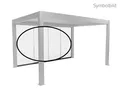 Produktbild: Biohort Glasschiebetür Klarglas Gr. 3 m für Pergola, verschiedene Farben, 272x 234,9 cm, Glaselemente aus 10 mm ESG