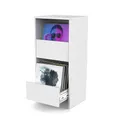 Produktbild: Glorious Vinyl Vault - Schallplattenschrank mit Soft-Closing-Schubladen für 12-Zoll-LPs, Wohnzimmer und Studio Regal, Modulares Design, 160 LPs Kapazität, White