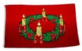 Produktbild: Flagge / Fahne Frohe Weihnachten Adventskranz Hissflagge 90 x 150 cm