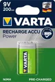 Produktbild: Varta 9V NiMH Akku 200mAh 1er Blister Ready To Use LR61 PP3 56722