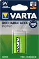 Produktbild: Varta Ready to Use 9V Block Akku 6HR61 (56722) - 200 mAh - LSD-NiMH (Ready-to-Us